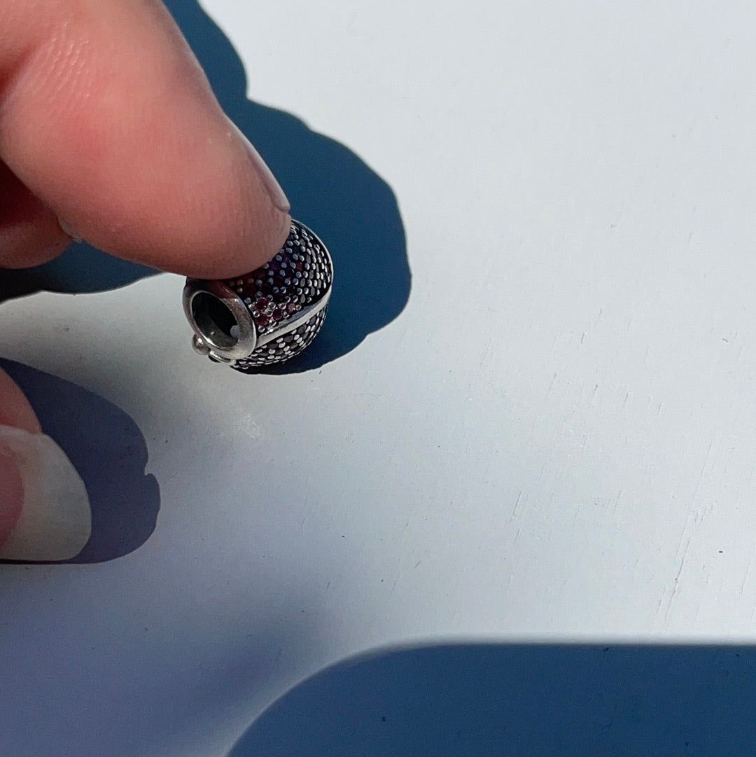 Genuine Pandora Pave Charm Santa Claus Face Xmas