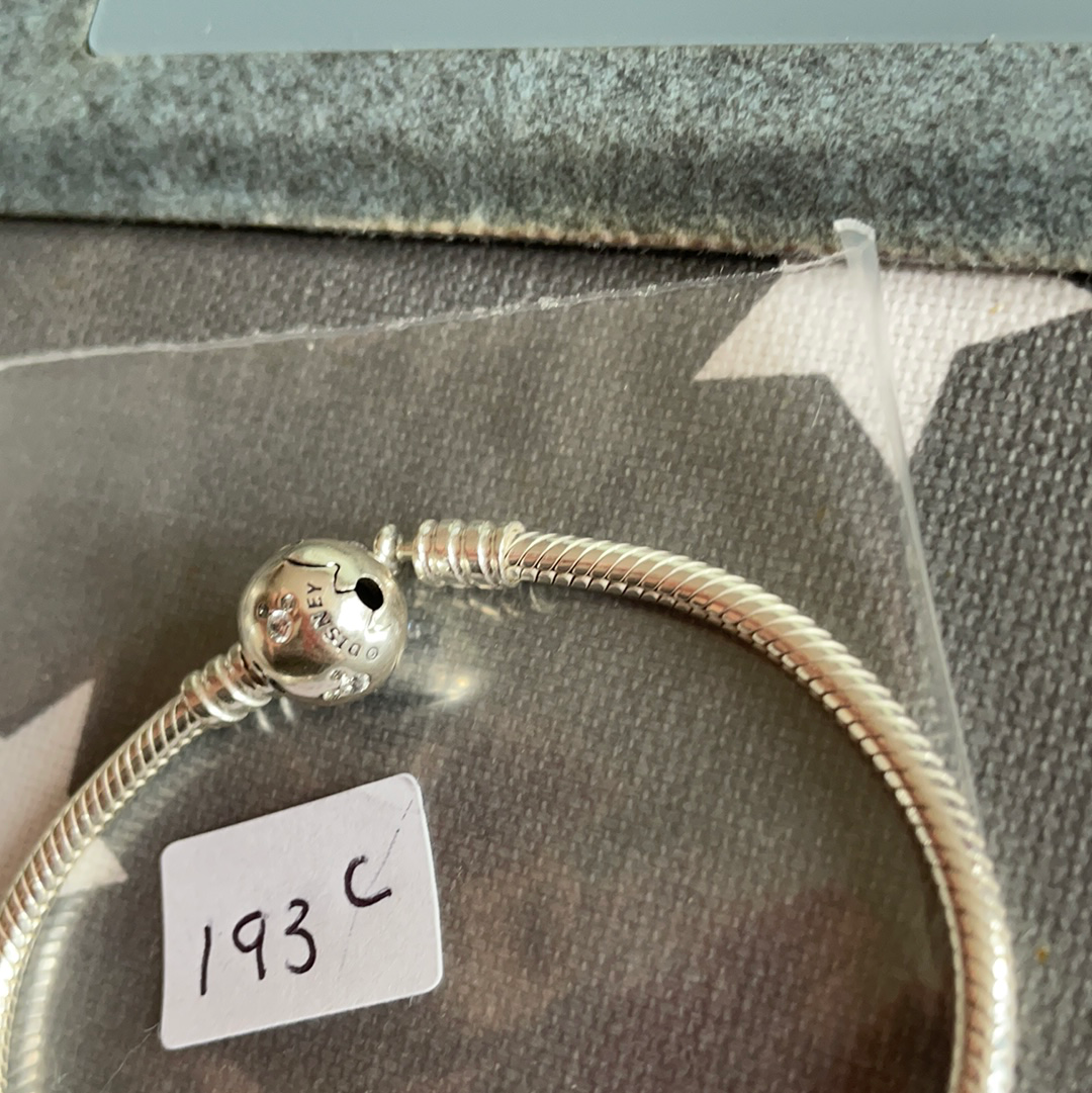 Genuine Pandora Disney Mickey Mouse Pave Ears Clasp Bracelet Size...