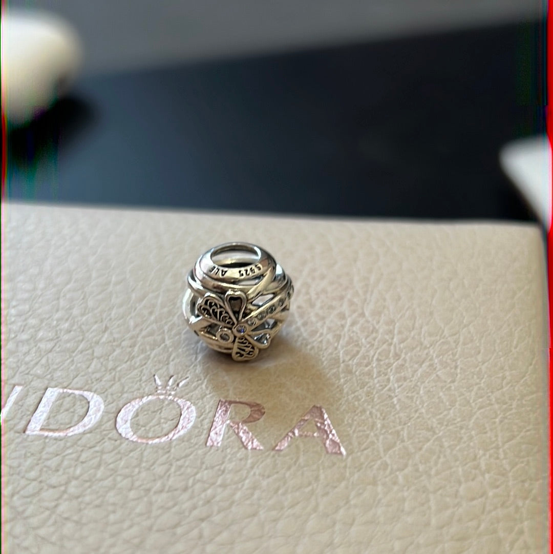 Genuine Pandora Openwork Pave Dragonfly