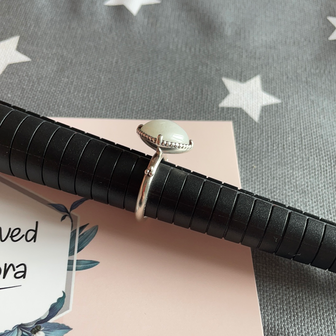 Genuine Pandora White Quartzite Ring in Size ...