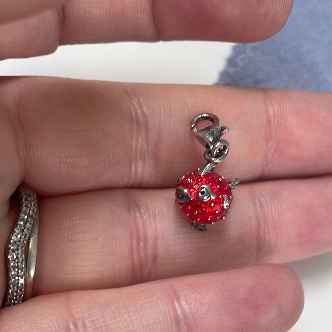 Genuine Thomas Sabo Red Enamel Puffa Fish RARE