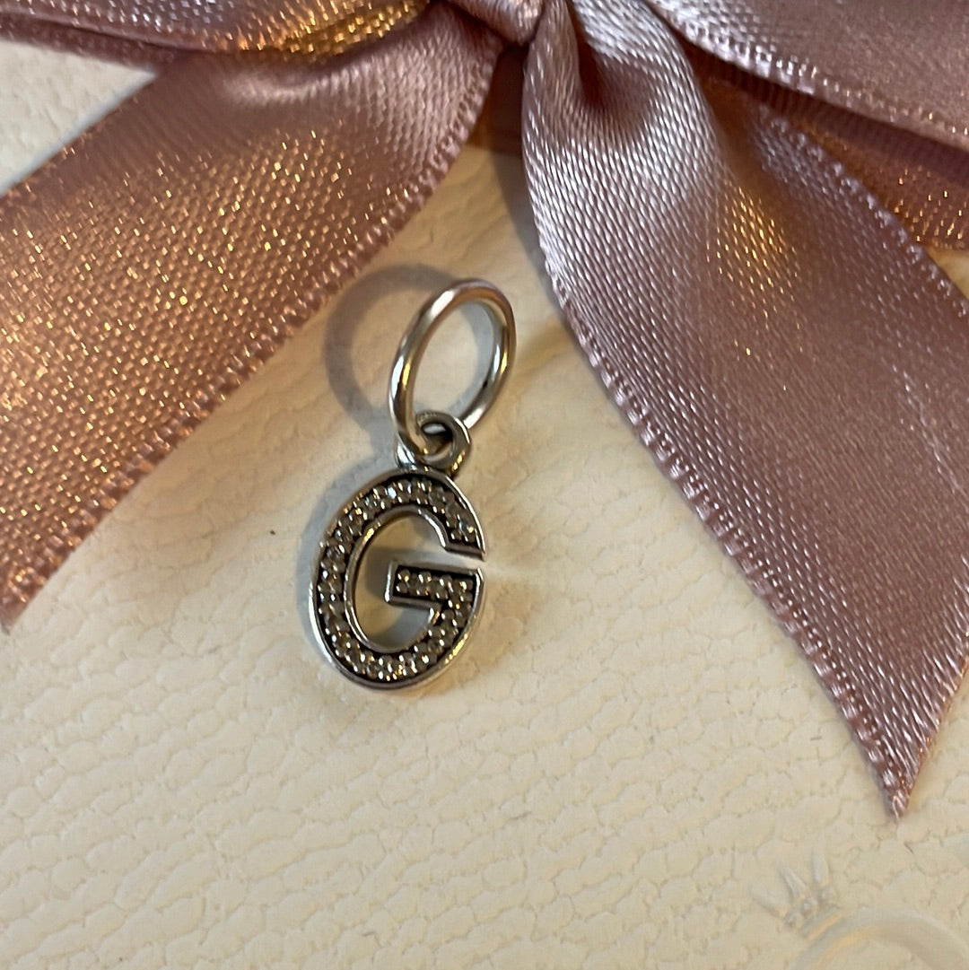 Genuine Pandora Letter G Dangle Pave