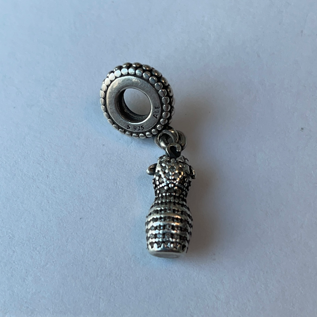 Genuine Pandora Pave Sparkle Dress on Hanger Charm