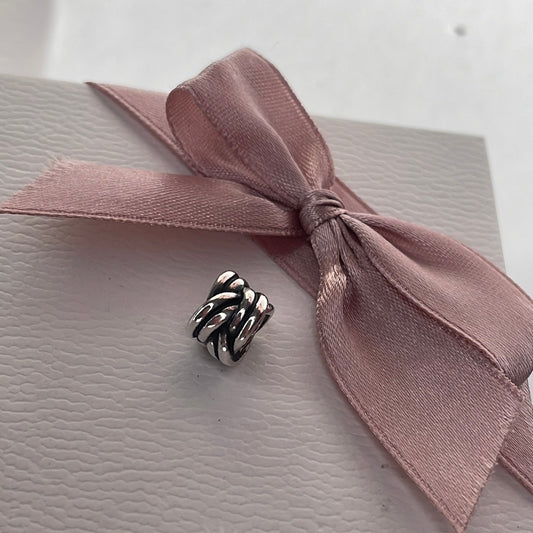 Genuine Pandora Basket Weave Retired Charm