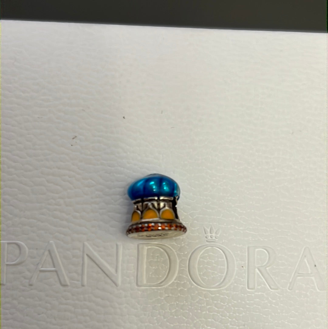 Sterling Silver Enamel Pave Colourful Oriental Building Charm