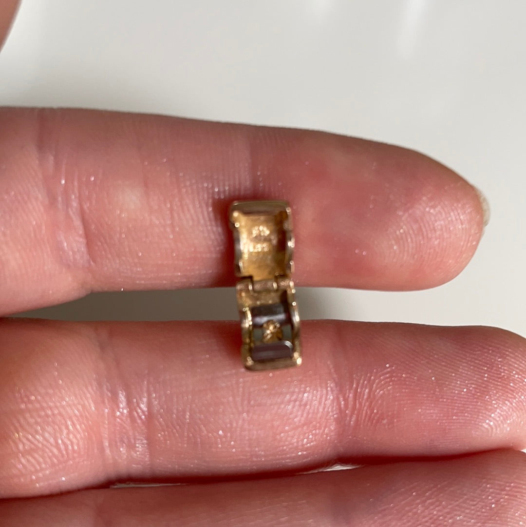 Genuine Pandora Solid 14ct Gold Ribbed Line Clip HTF