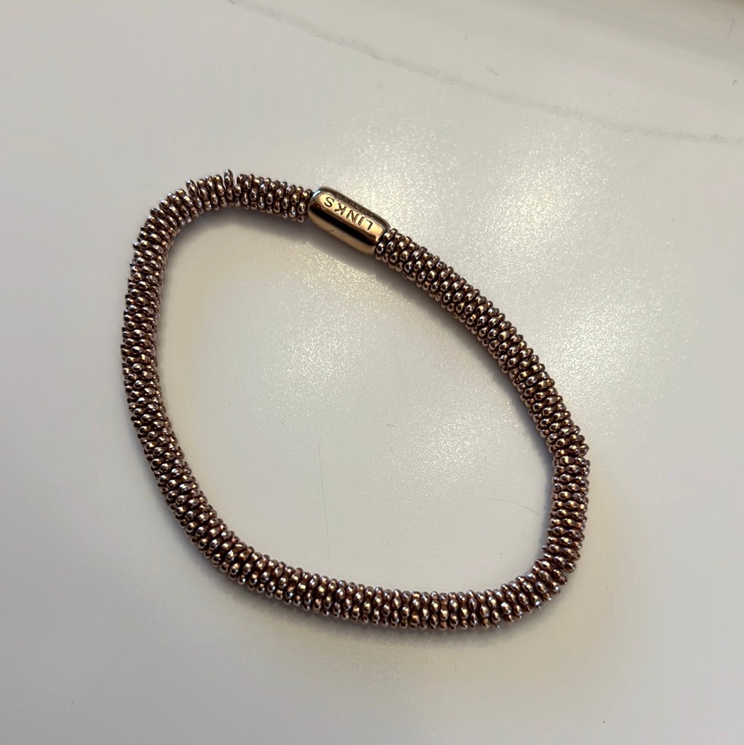 Genuine Links of London Rose Gold Effervescent Star Bracelet 18cm BN