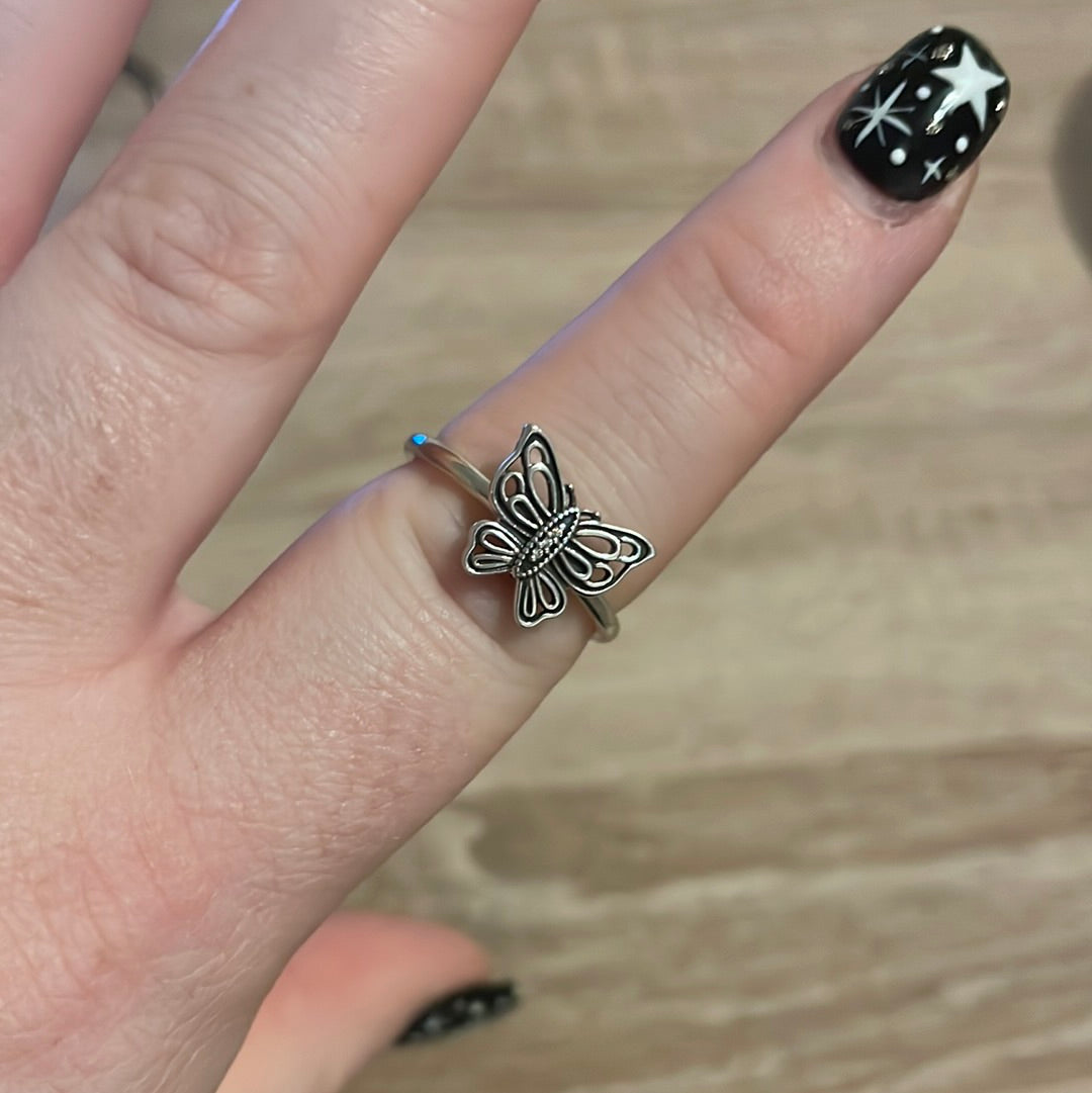 Genuine Pandora Openwork Pave Butterfly Sparkle Pave Ring
