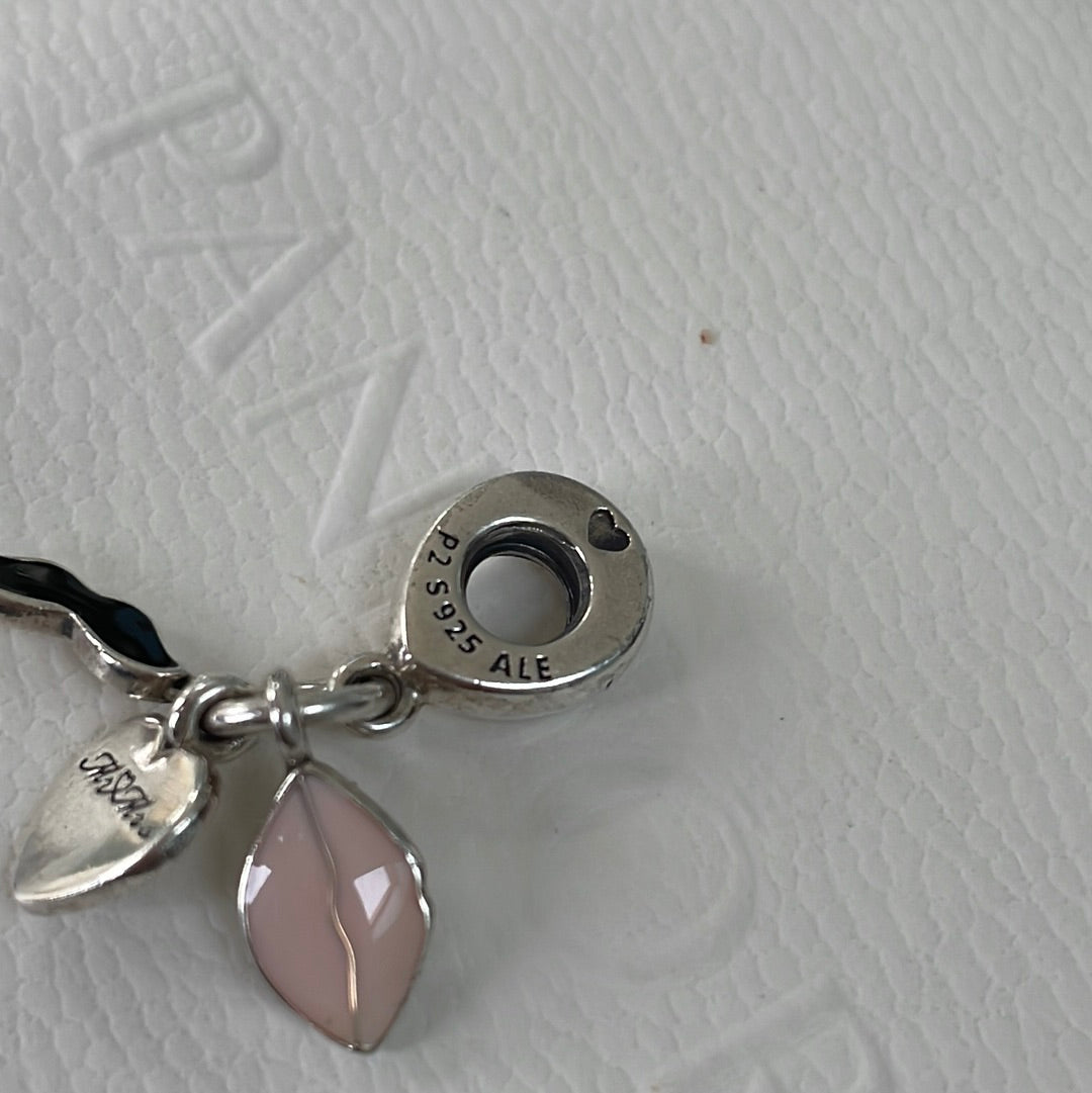 Genuine Pandora Mr & Mrs Lips and Moustache Wedding Day Gift Charm