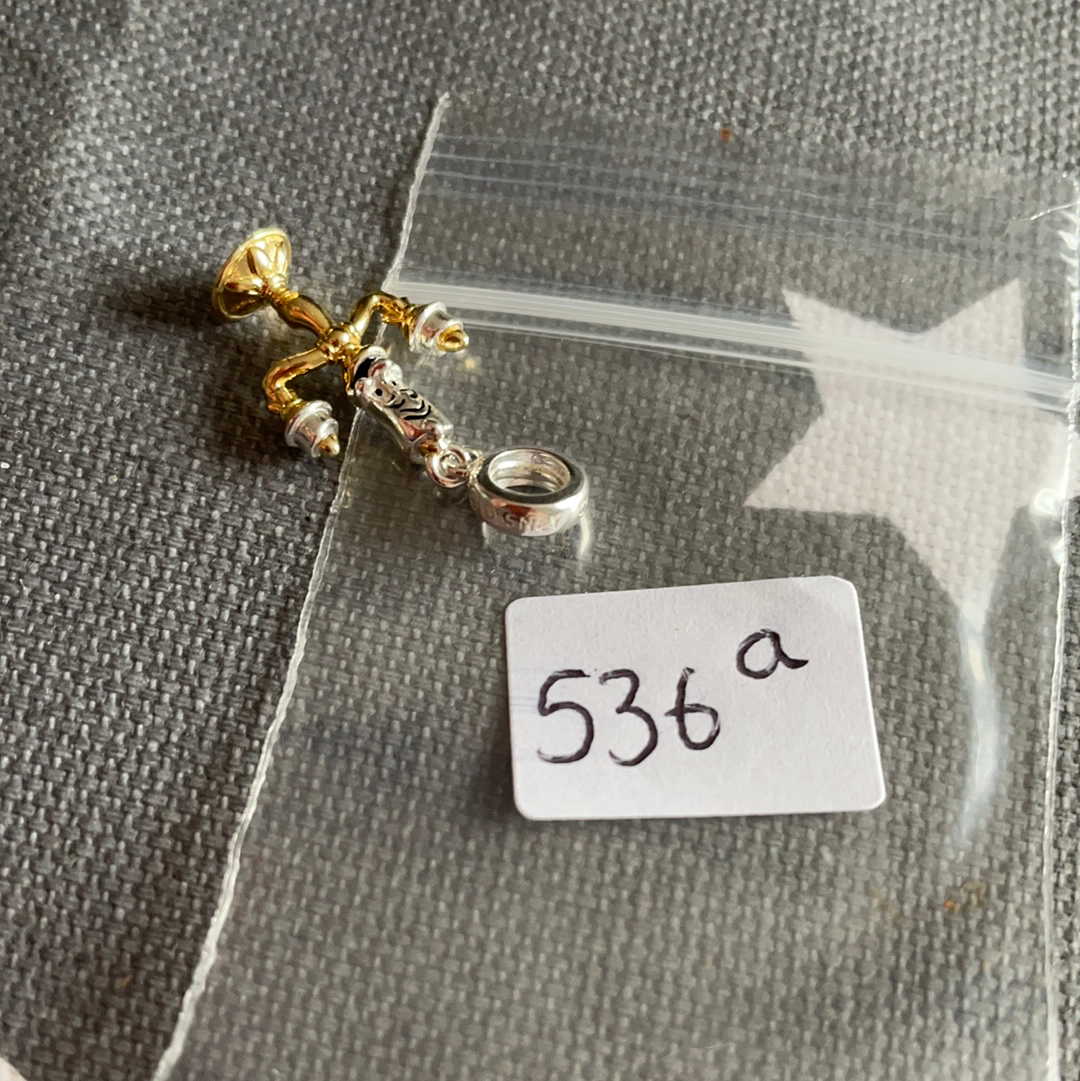 Genuine Chamilia Disney Lumiere Beauty and the Beast Two Tone Charm