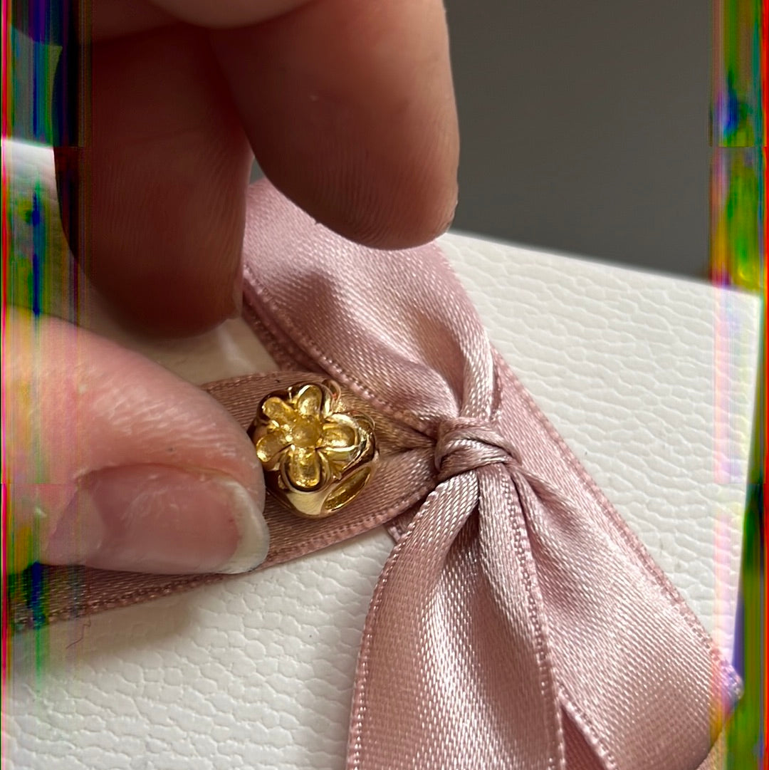 Genuine Pandora Solid 14ct Gold Money Bag Hong Bao RARE Charm HTF