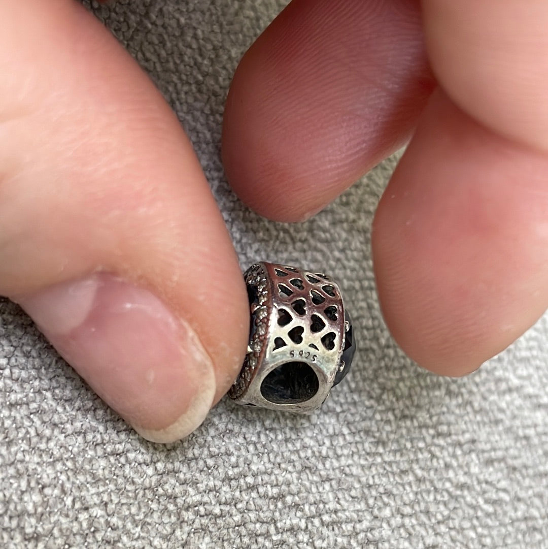 Genuine Pandora Navy Blue Radiant Heart Charm