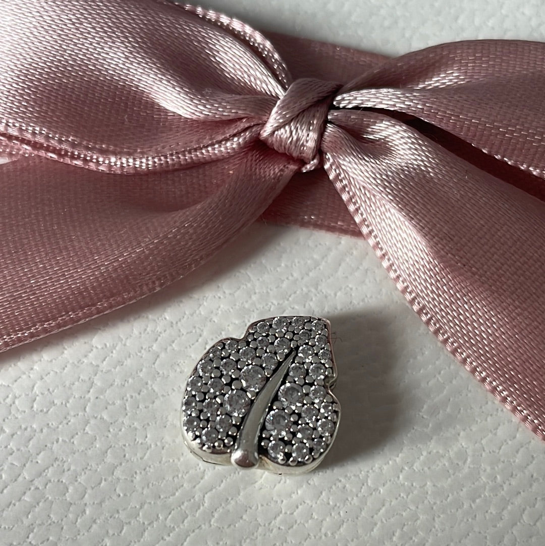 Genuine Pandora Sparkle CZ Leaf Reflexions Charm Clip