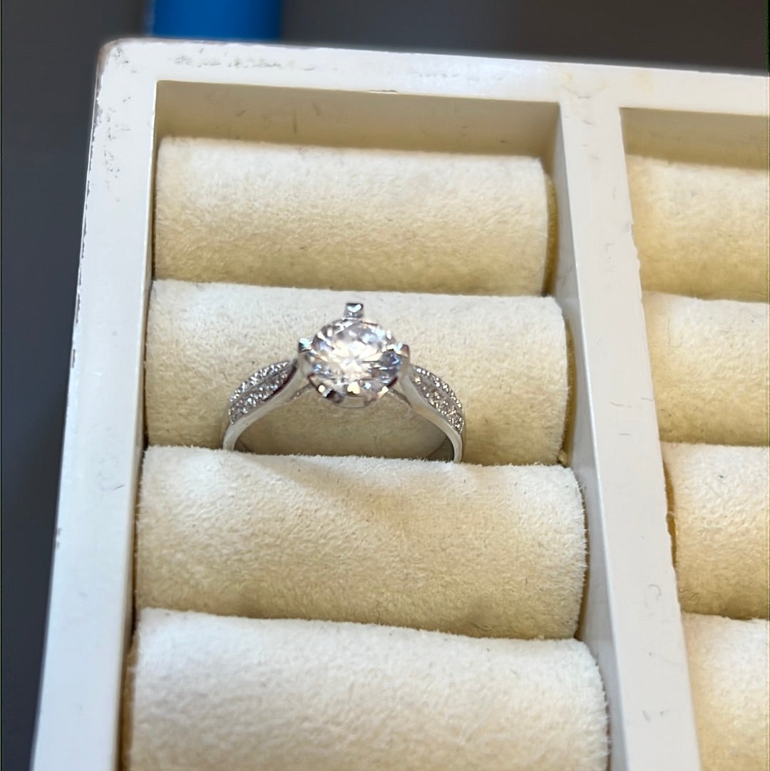 Sterling Silver Pave CZ Ring Various Sizes