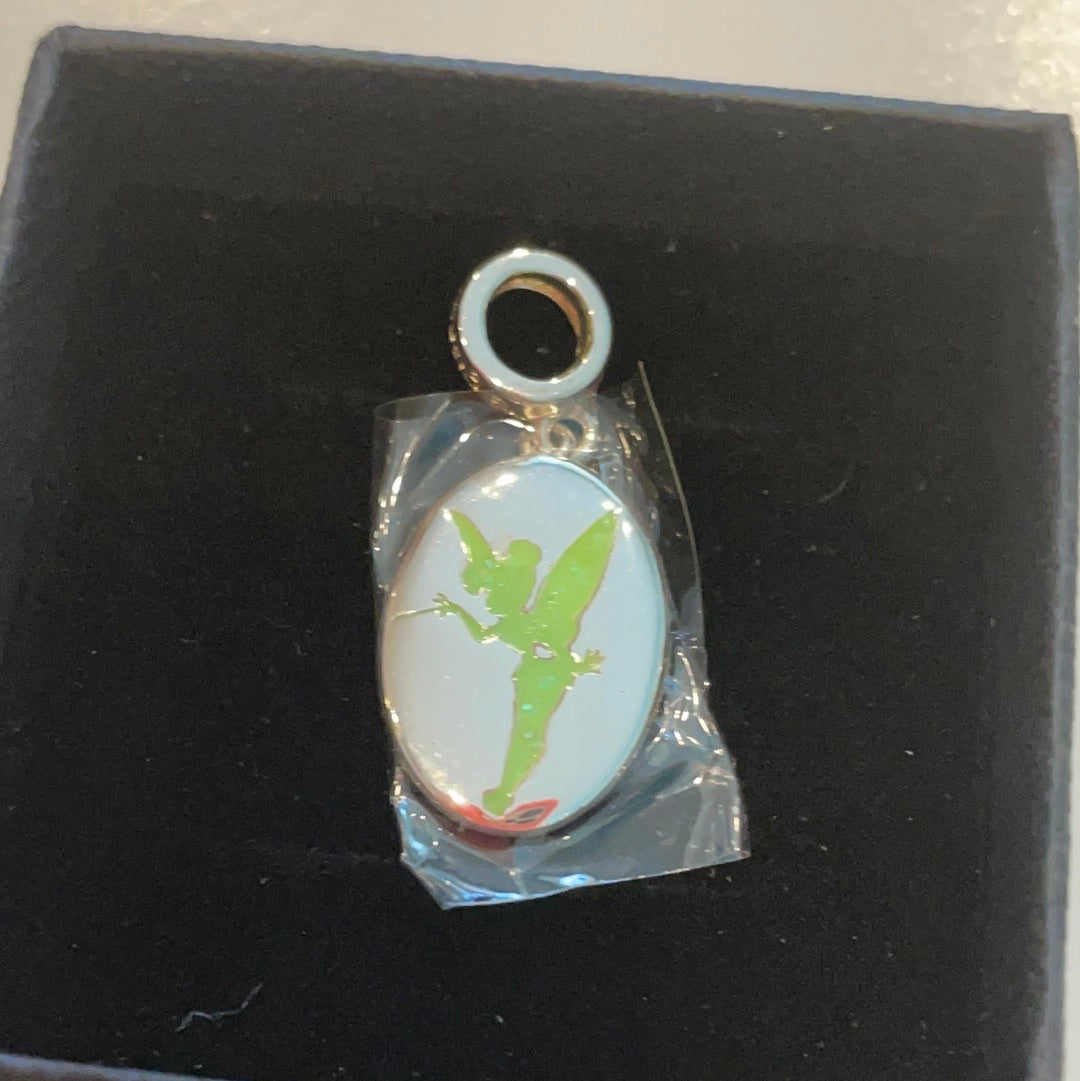 Genuine Chamilia Disney Peter Pan's Green Enamel Tinkerbell Charm