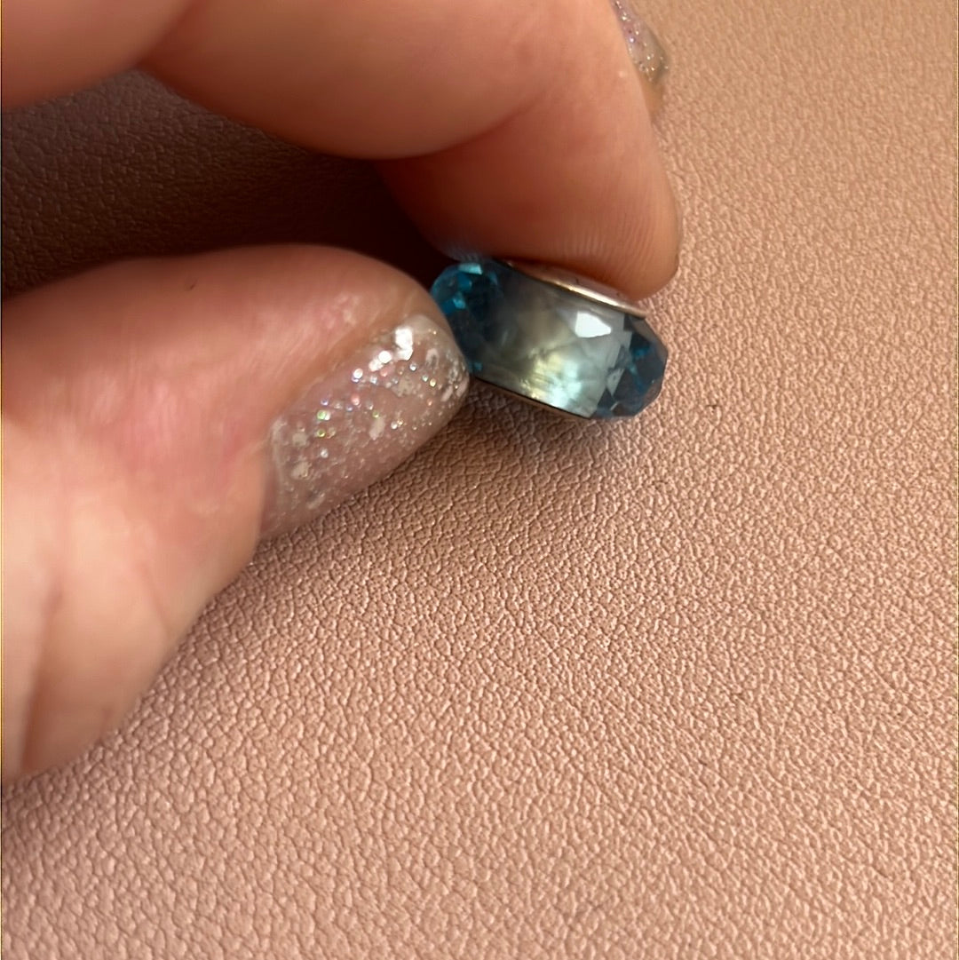 Genuine Chamilia Blue Faceted Murano Charm