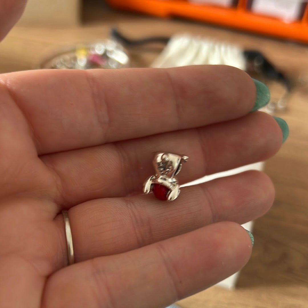 Genuine Pandora Disney Christmas Stitch Charm Enamel Ohana