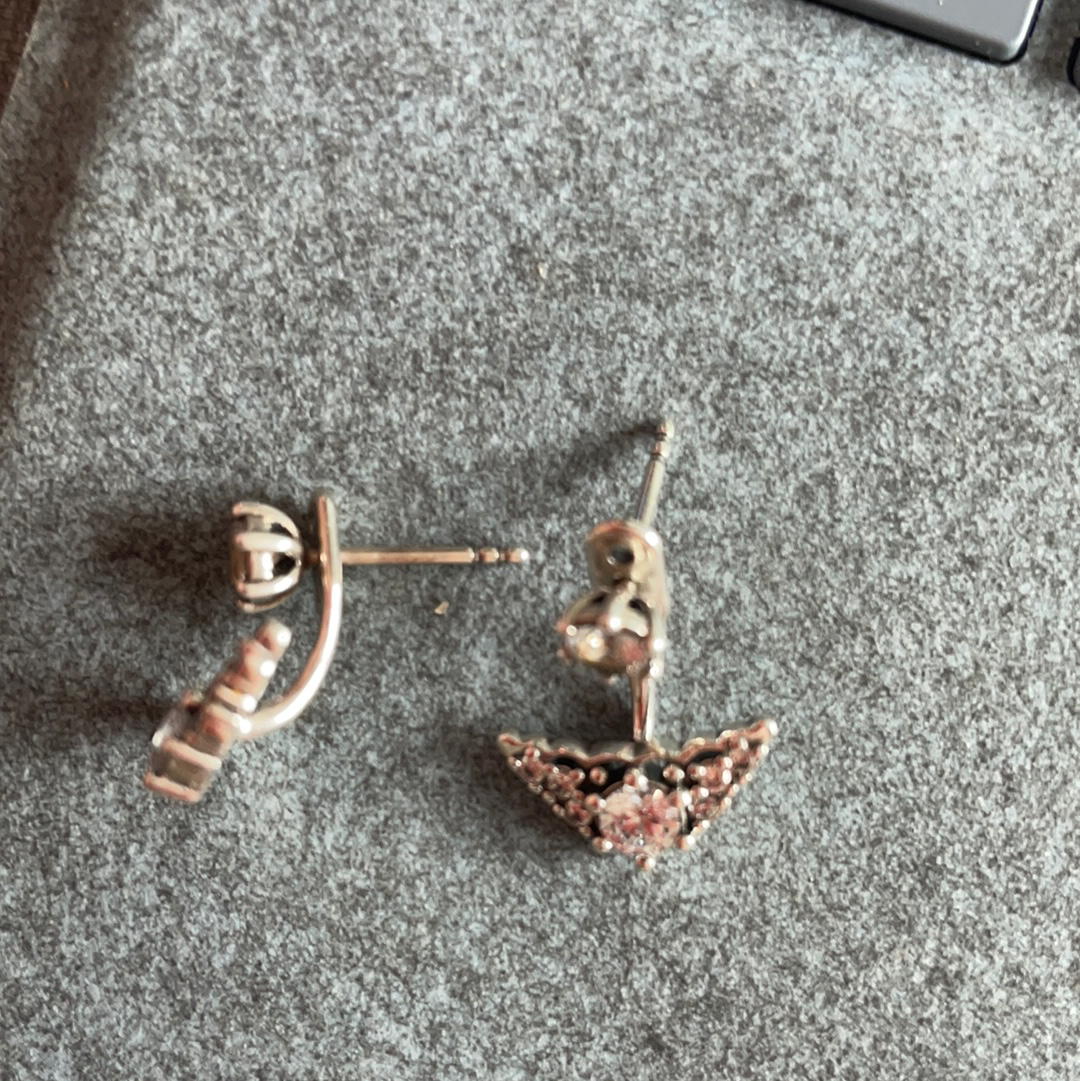 Genuine Pandora Fairy-tale Tiara Regal Stud Earrings Dangle