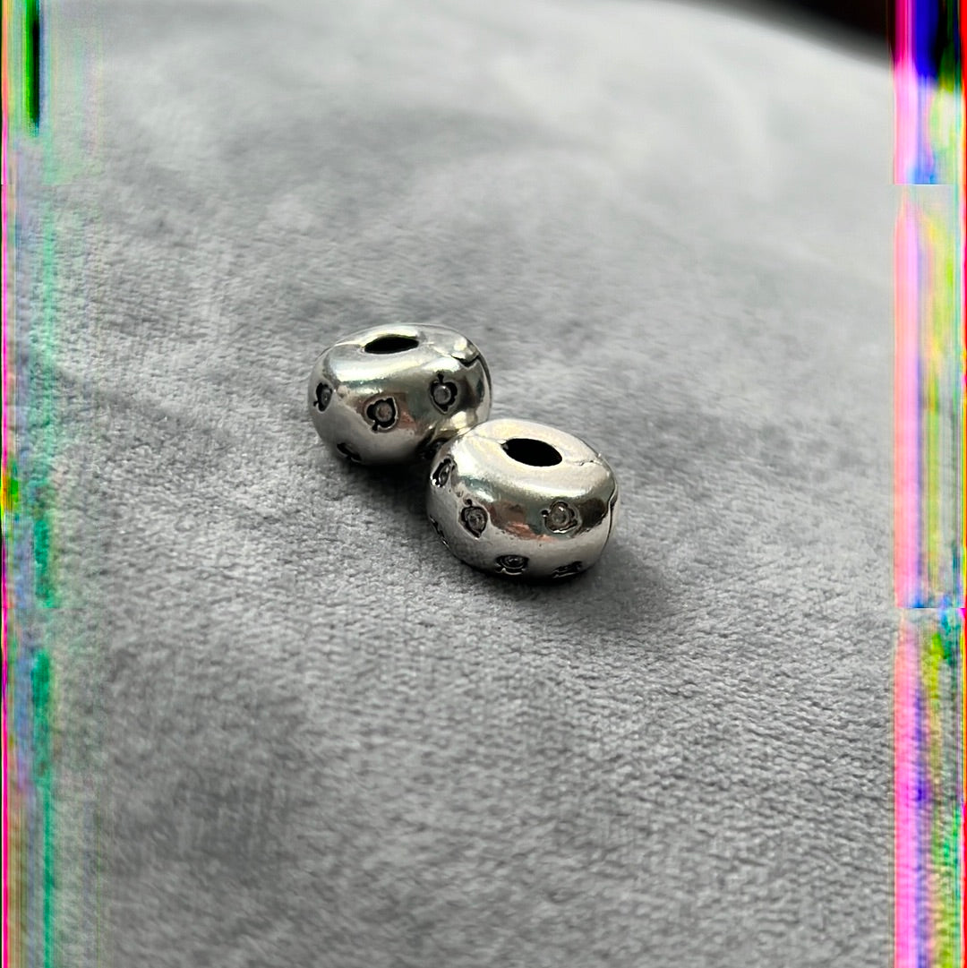 Genuine Pandora Pave Leaf Clips Autumn