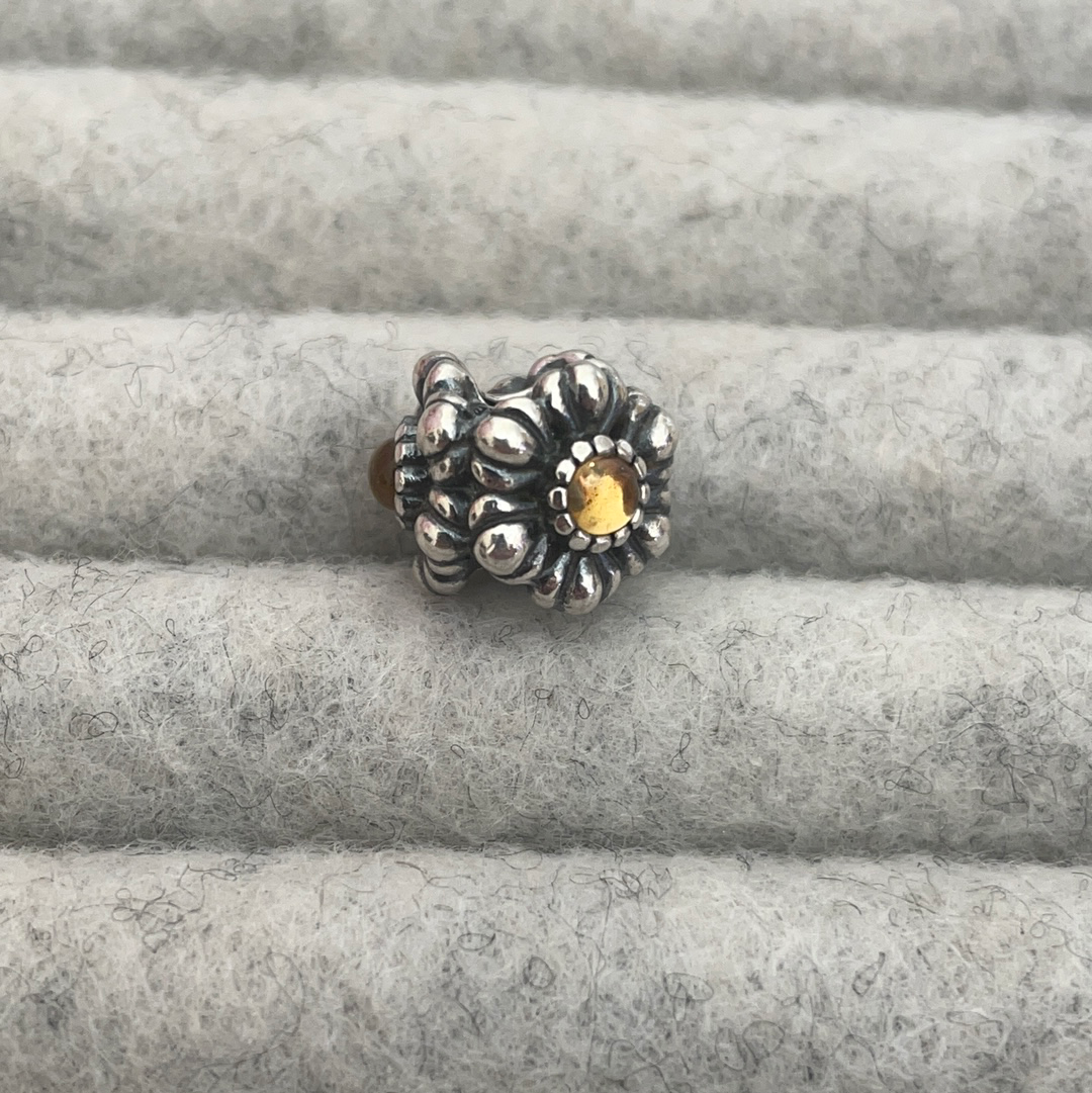 Genuine Pandora Yellow Birthday Bloom Charm