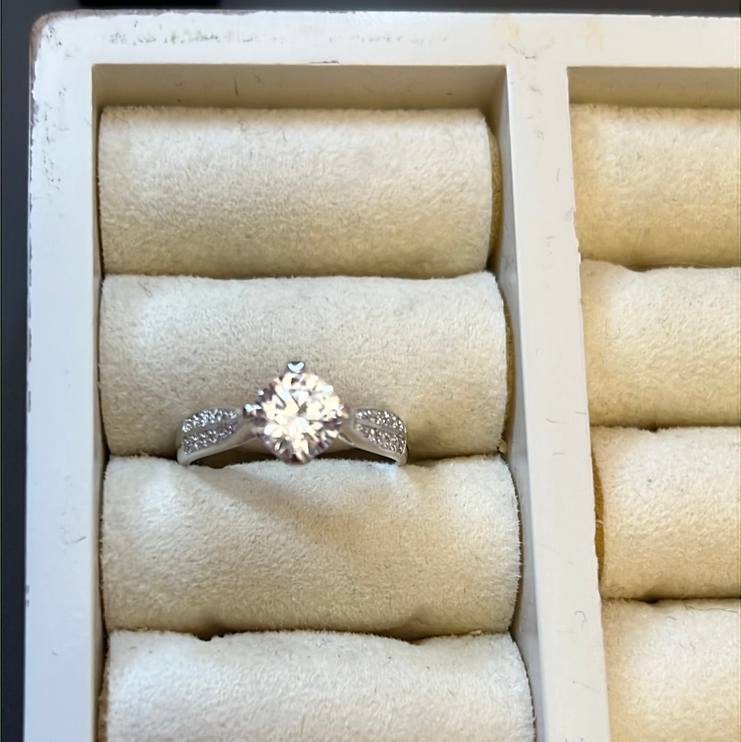 Sterling Silver Pave CZ Ring Various Sizes
