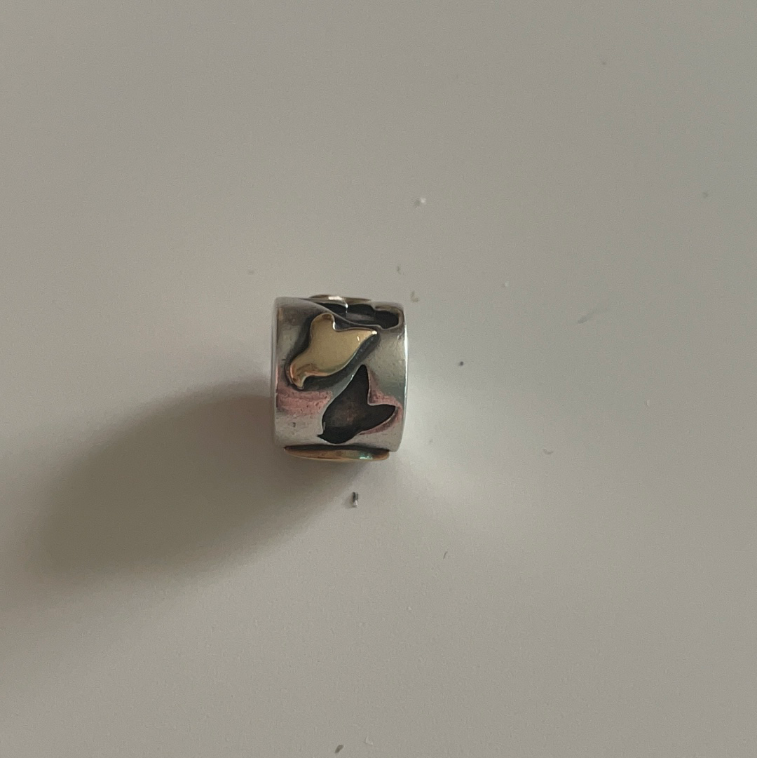 Genuine Pandora Two Tone Birds Freedom Nightingale Charm