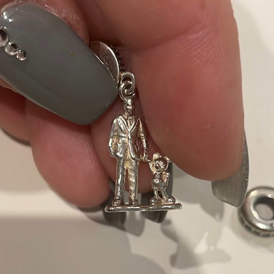 Genuine Pandora Disney Walt Disney and Mickey Mouse Dangle Charm
