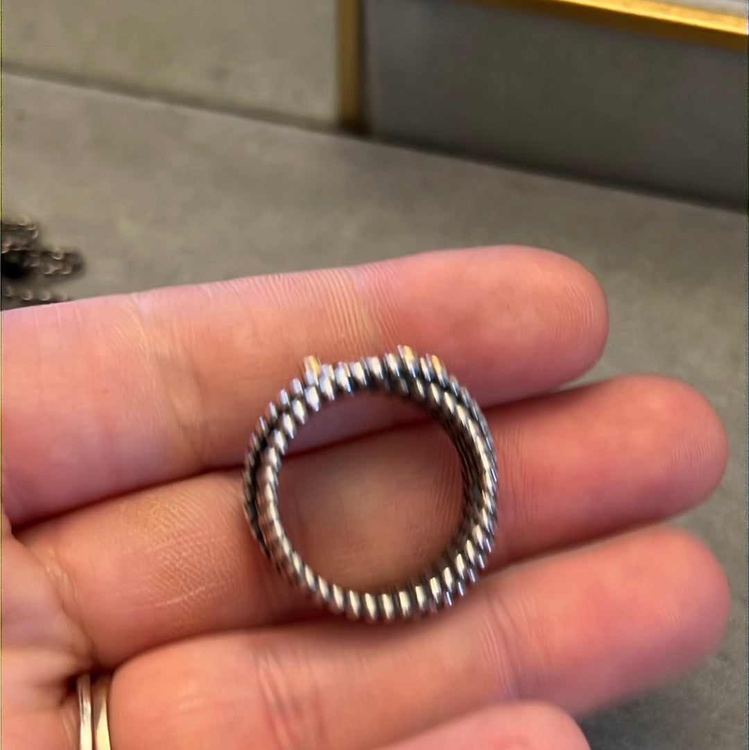 Genuine Pandora Gold & Diamond Two Tone Kerry's Precious Entangled Beauty Ring 60 Retired HTF Rare