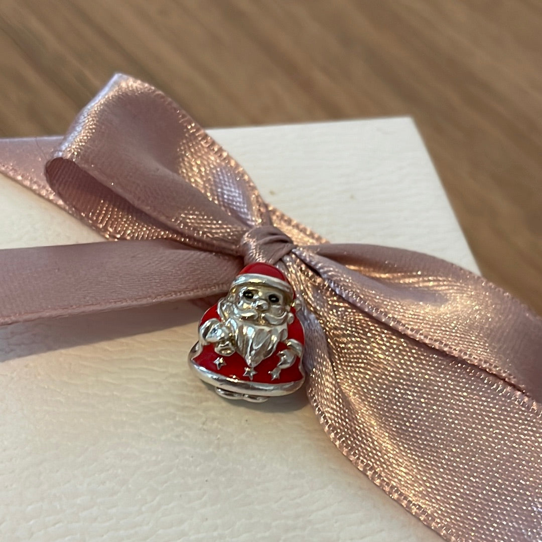 Genuine Chamilia Happy Santa Enamel Winter Xmas