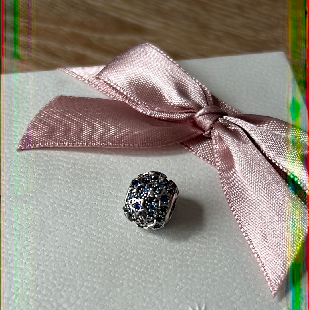 Genuine Pandora Elevated Blue Stars Celestial Charm