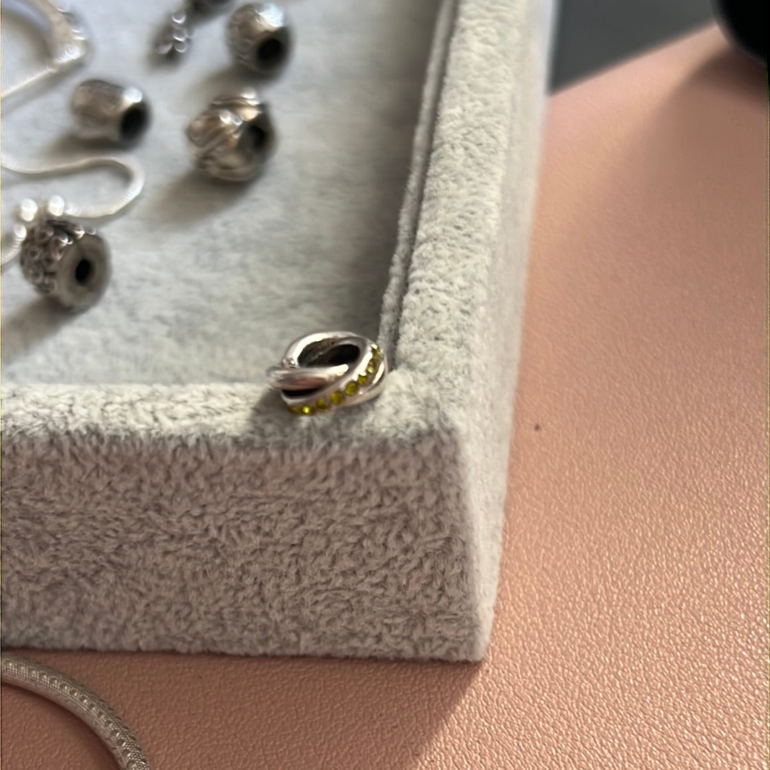 Genuine Chamilia Clear Stone Encircled Spacer