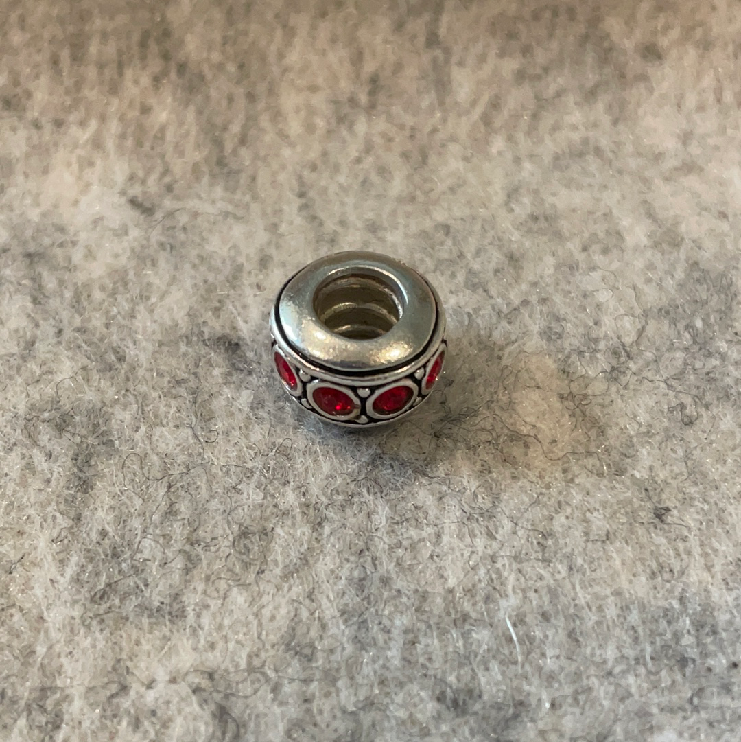 Genuine Chamilia red stone spacer