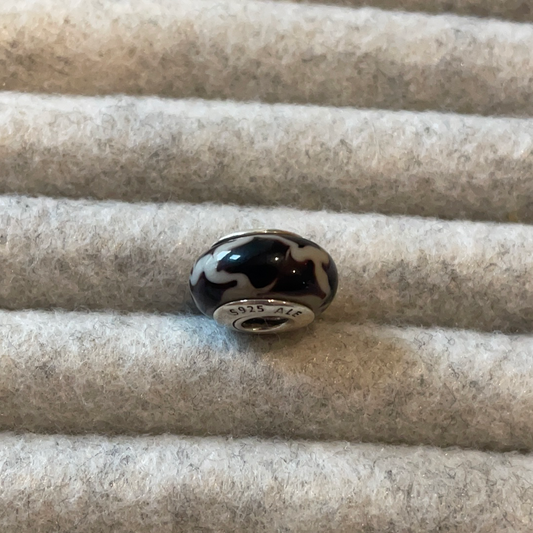 Genuine Pandora Retired Rare HTF Masai Giraffe Animal Print Murano Glass Charm