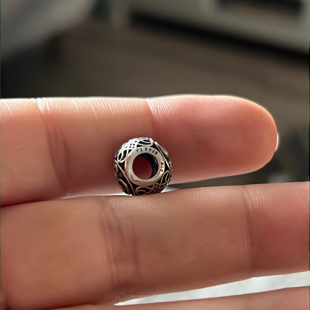 Genuine Pandora Vintage Pave Letter F Initial charm
