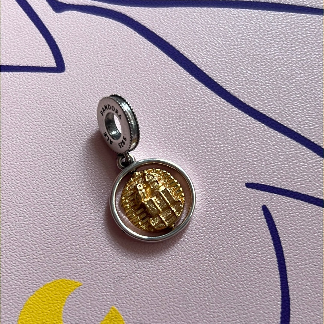 Genuine Pandora Harry Potter Shine Gold Platform 9 3/4 Dangle Charm