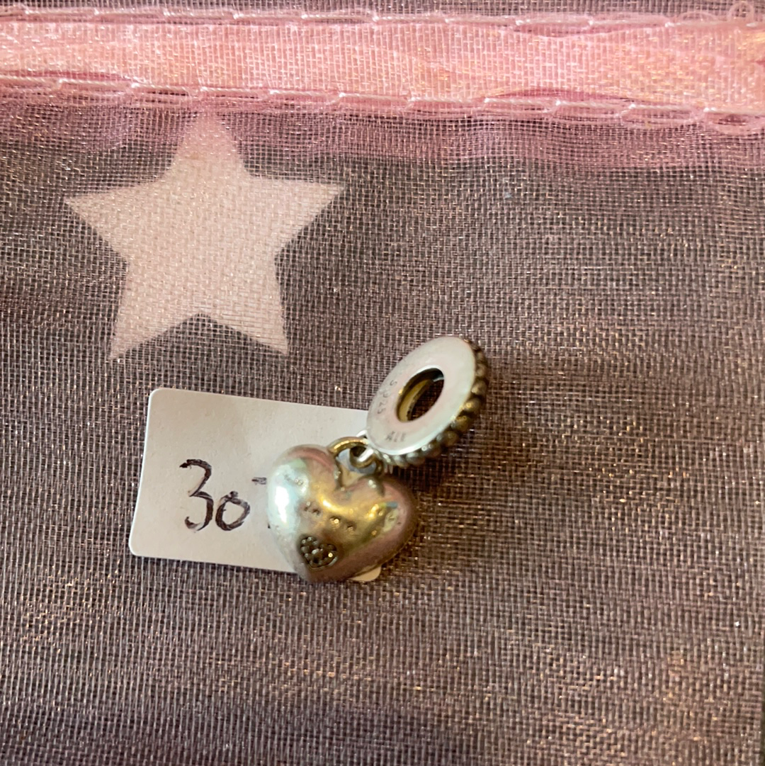 Genuine Pandora Mother Half With Pink Enamel Dangle Charm