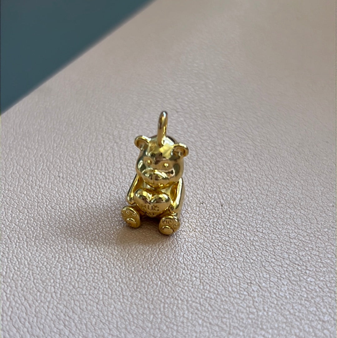 Genuine Pandora Shine Gold Theodore Hug Me Bear Large Pendant Charm