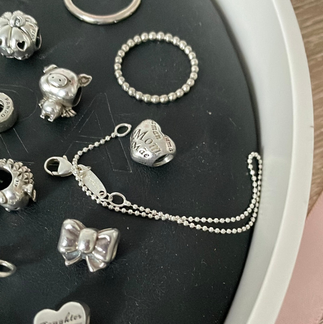 Thomas Sabo Sterling Silver Charm Bracelet Tiny Bubble Lobster Clasp 17 cm Small Kids