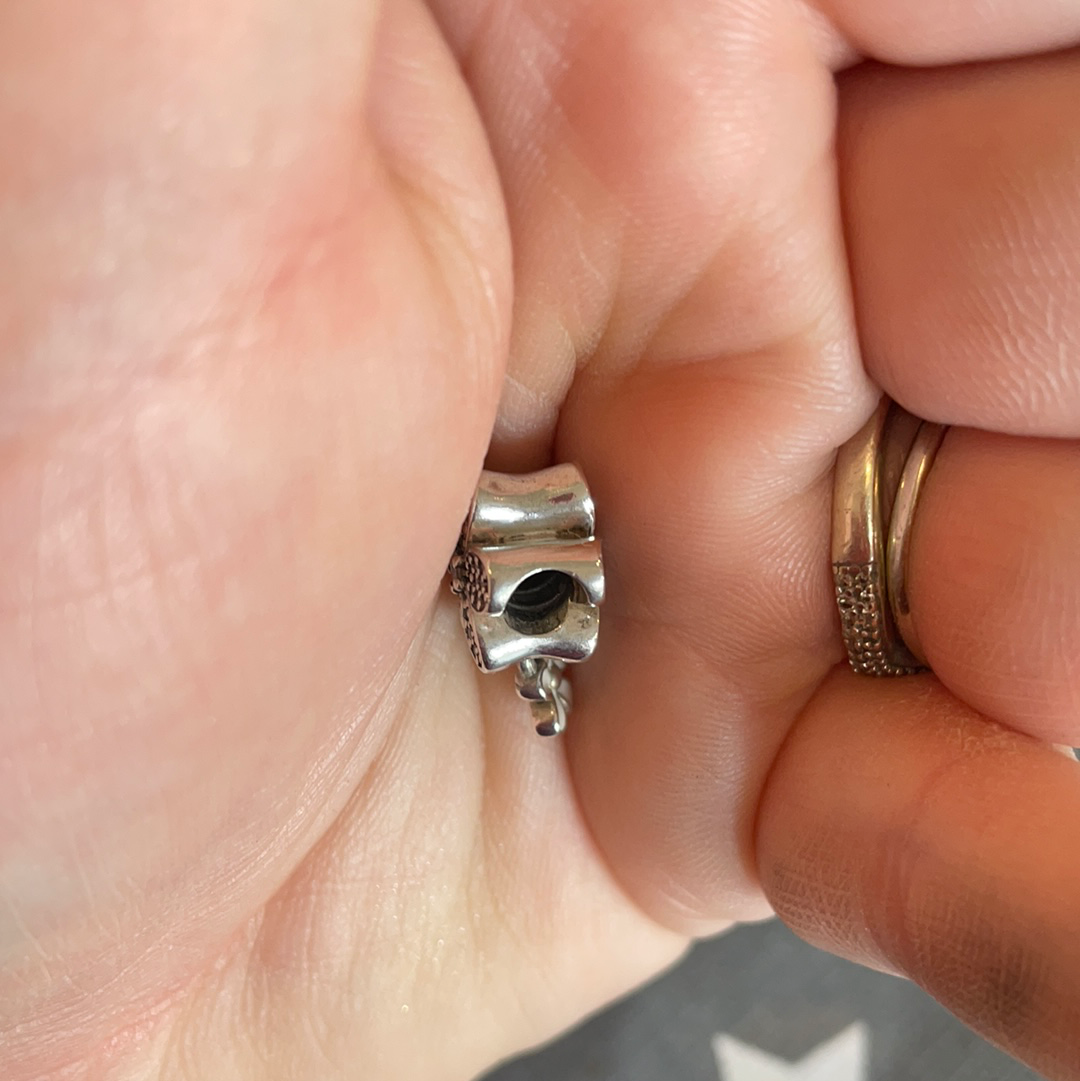 Genuine Pandora Bloom Pave Daisy Meadow Blossom Flower Charm With Enamel White Dangle