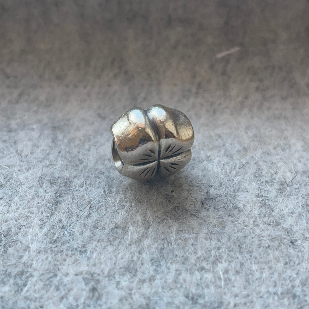 Genuine Pandora Silver Clover Flower Good Luck Charm