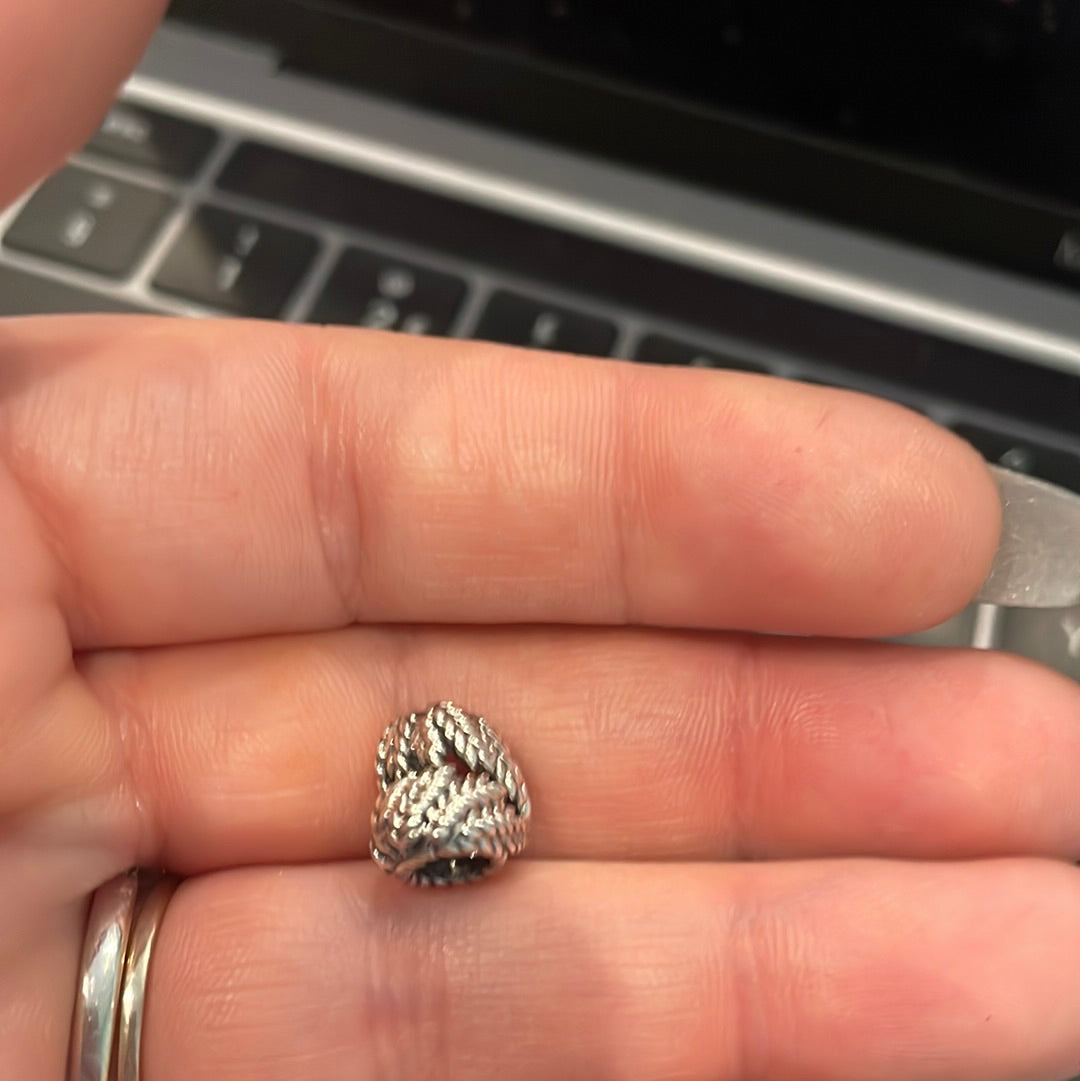 Genuine Pandora Angel Wing/ Wheat Charm Heart