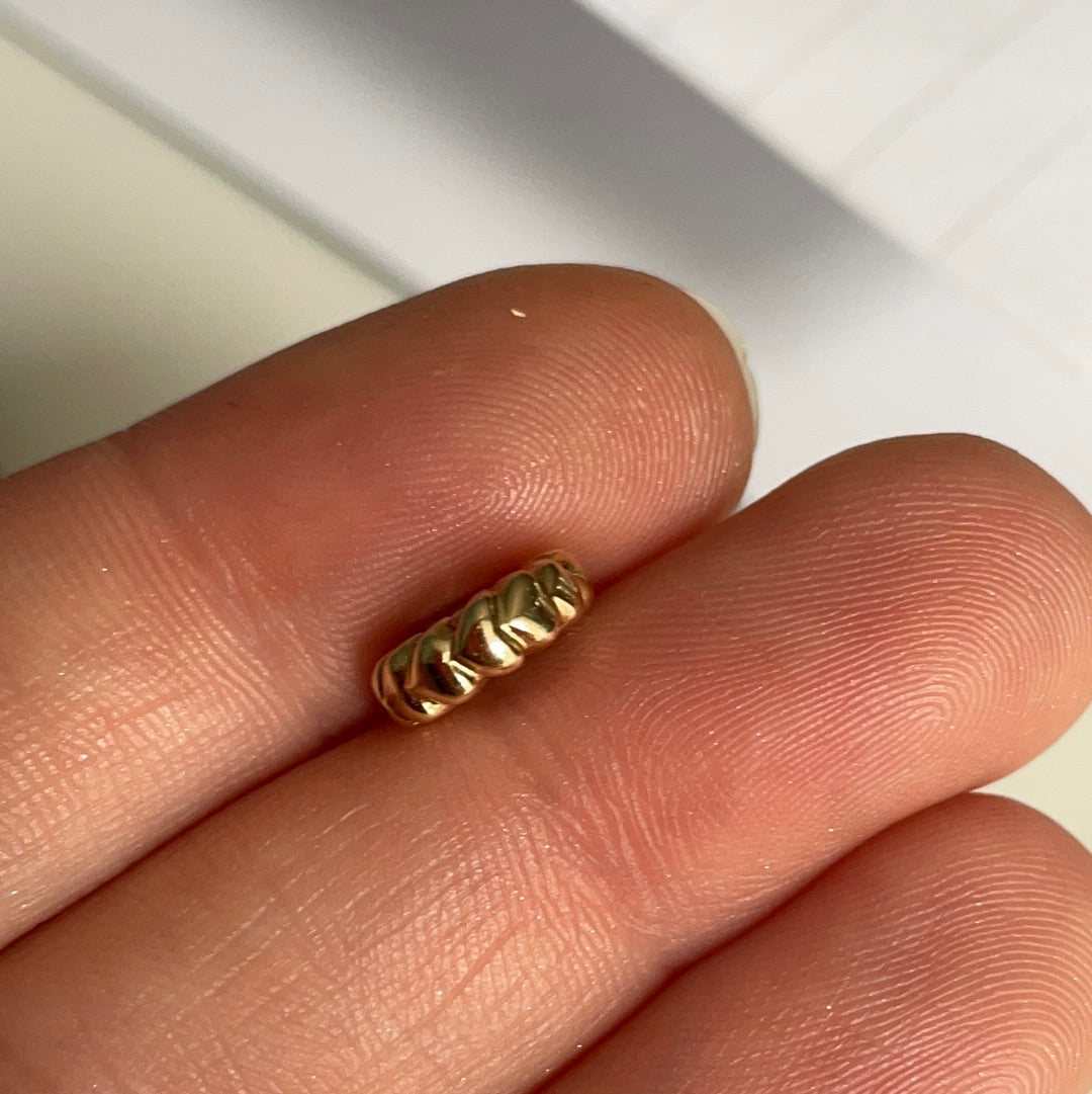 Genuine Pandora Solid 14ct Gold Tiny Hearts Spacer Charm HTF