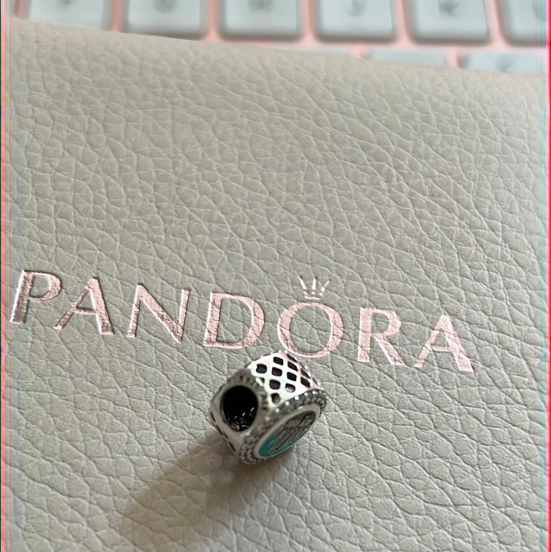 Genuine Pandora New York Charm Travel Enamel Pave Exclusive RARE Holiday