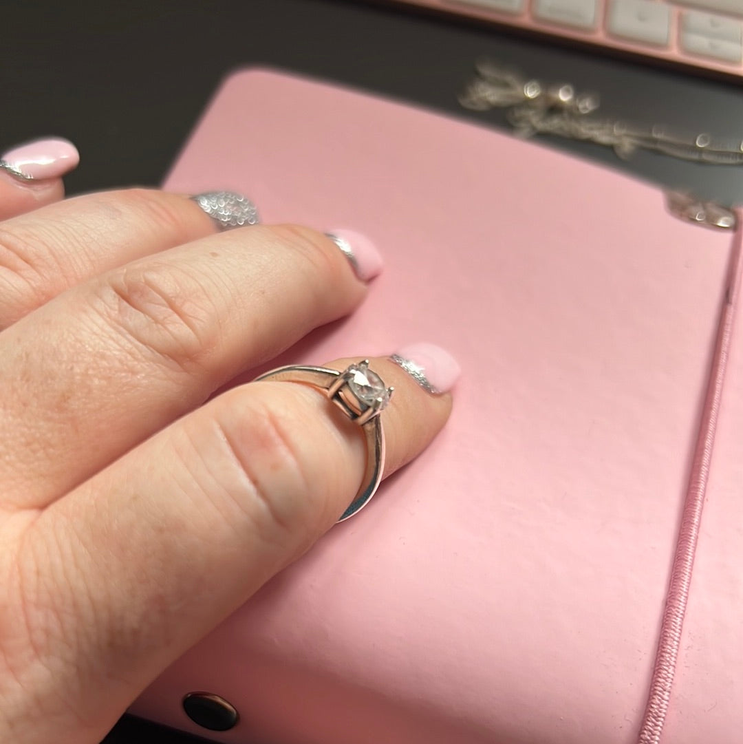 Genuine Pandora Sparkling Solitaire CZ Ring Size 52