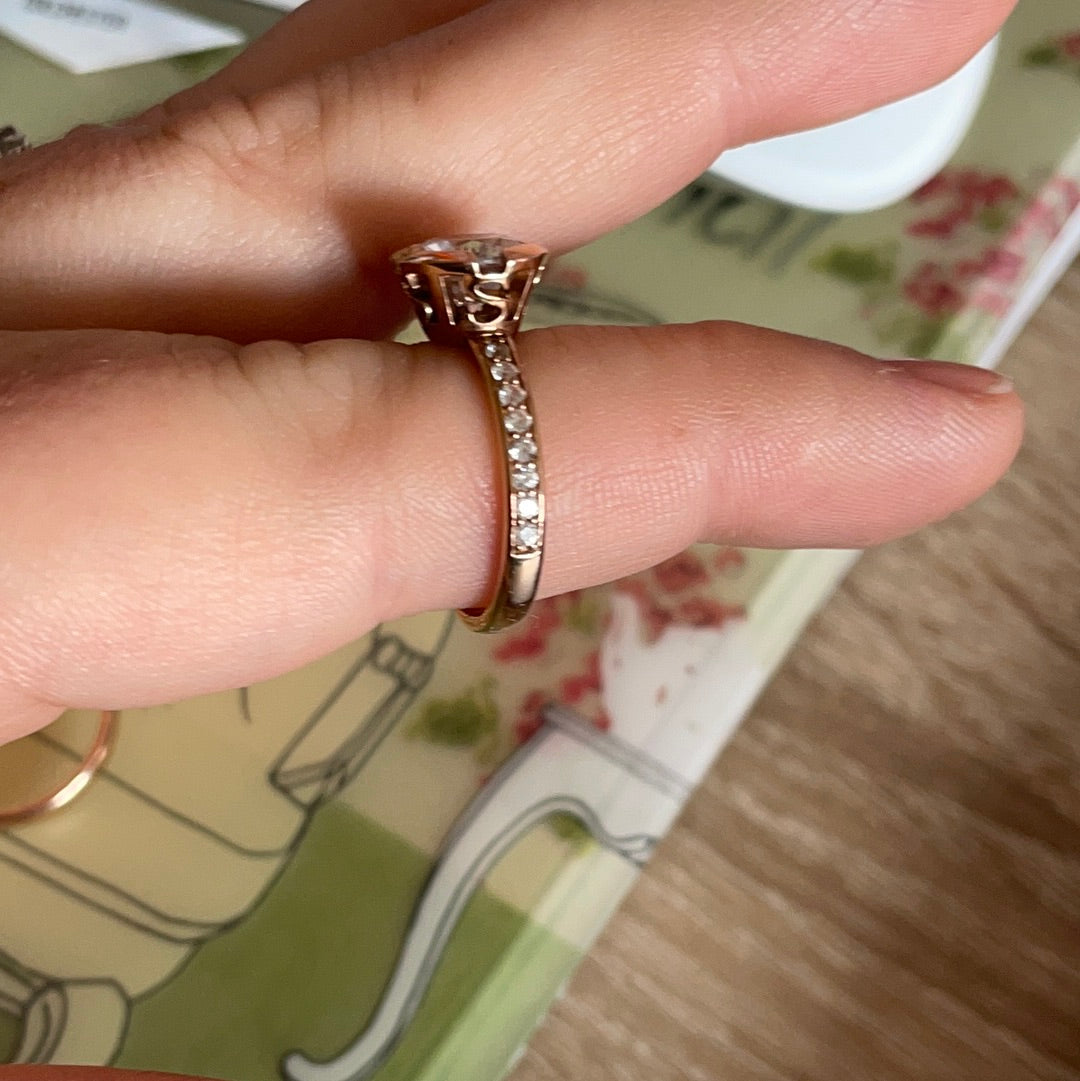 Thomas Sabo Rose Gold Clear Stone CZ Eternity Ring Size 54 VARIOUS STYLES