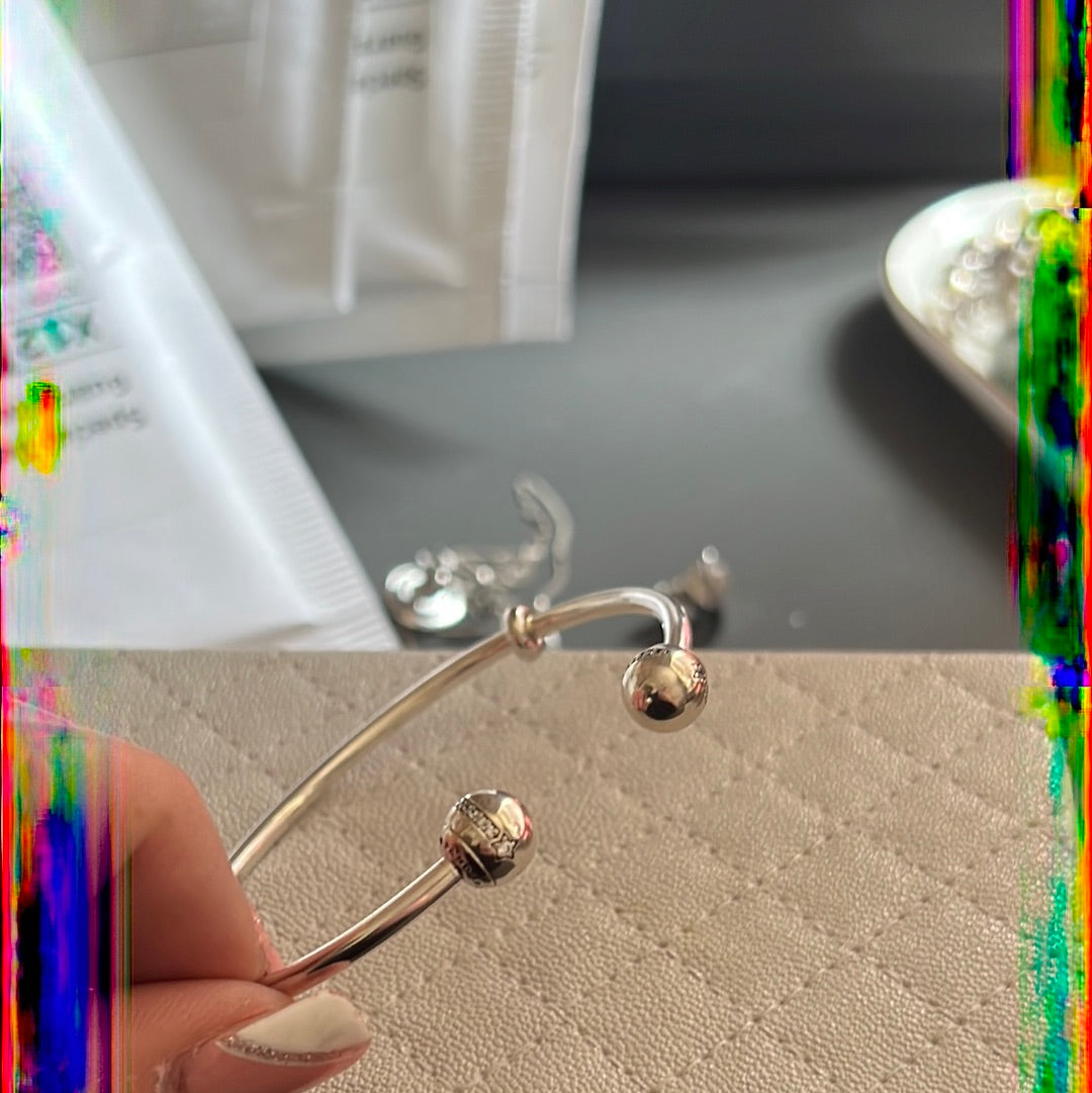 Genuine Pandora Rare Shooting Star Bangle Size 2 19cm