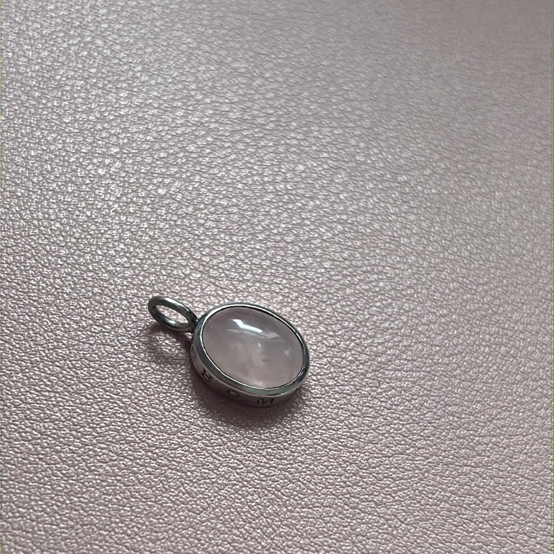 Genuine Thomas Sabo Rose Quartz Oval Charm Pendant