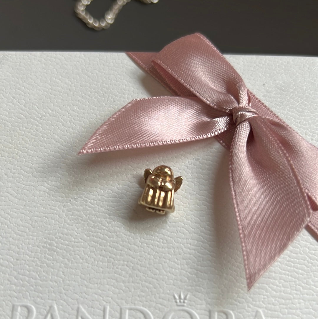 Genuine Pandora Solid G585 Gold Angel Charm