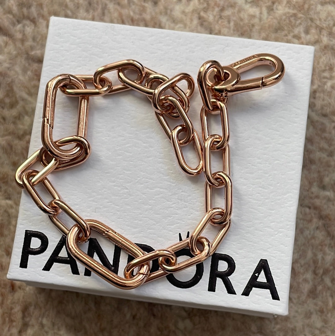 Genuine Pandora Me Essence Rose Gold New Style Link Chain Bracelet Size 20cm
