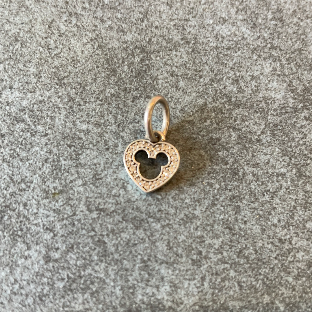 Genuine Pandora Pave Disney Mickey Cut Out Dangle
